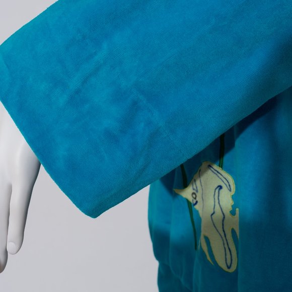 Vintage Velour Turquoise Fish Sweater - Picture 8 of 12